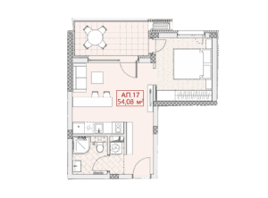 Апартамент с 1 спальней в комплексе Paradise Residence 2